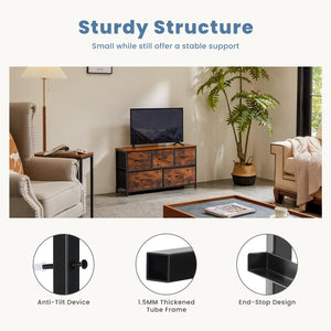 RIMIKING Space-Saving 5-Drawer Storage Dresser